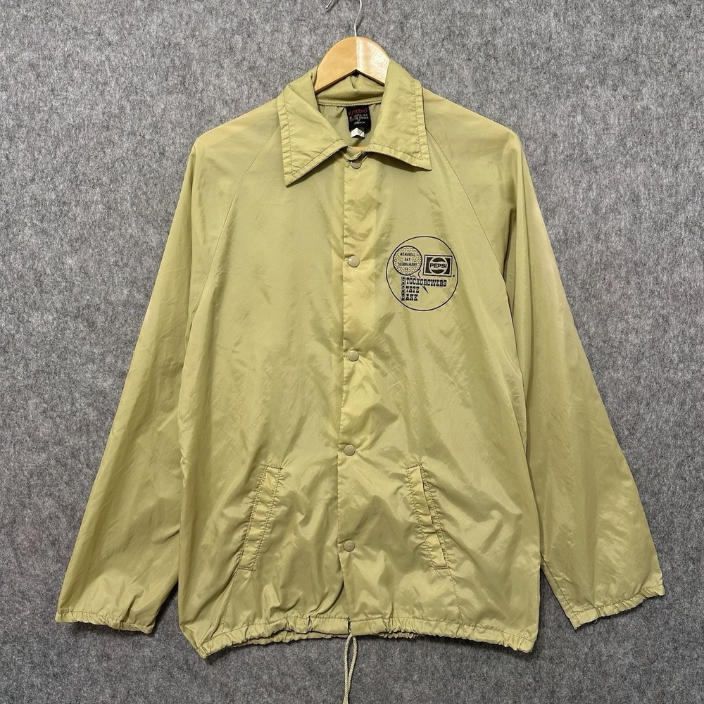 Vintage 80's Pepsi Stockgrowers State Bank Men's L Windbreaker‎ Jacket Kstudio